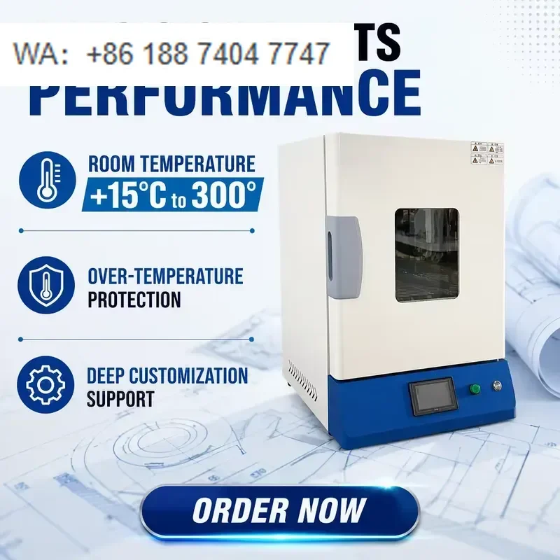 High Accuracy Hot Air Circulating Drying Oven with 300 Temperature Range and 999.9 Hours Timer for Lab Testing