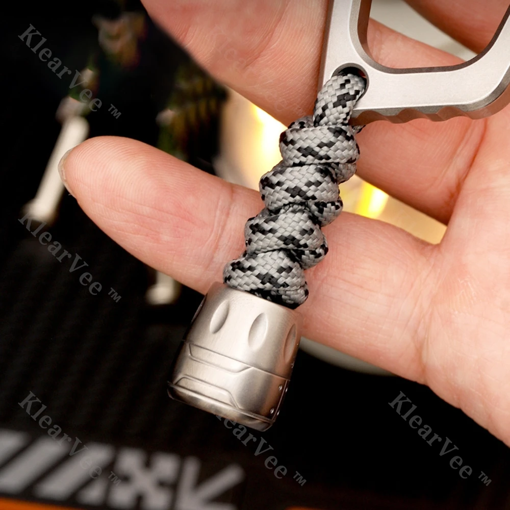 

JUZHEN EDC Engine Paracord Woven Pendant Knife Beads Push Slider Decoration - Versatile Spinning top Pendant