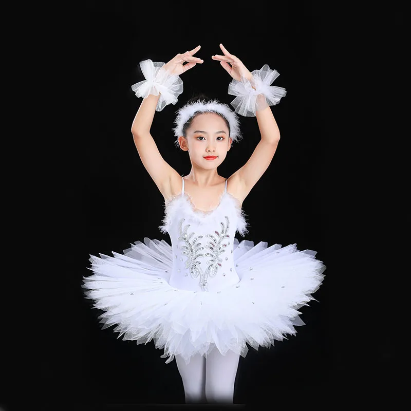 Ballet Skirts White Professional Ballet Tutu Pancake Tutu Girls Children Swan Dance Costume Ballerina Party Dress Adult Women