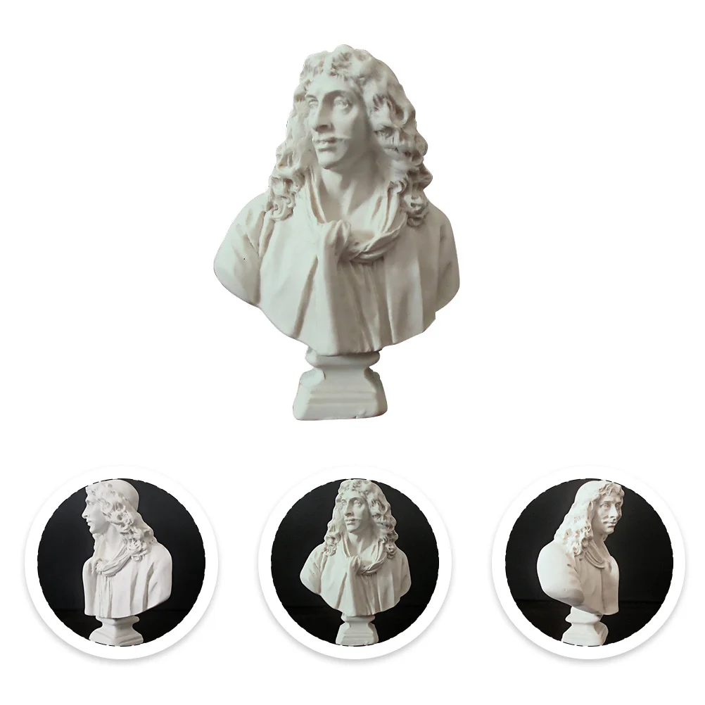 

3Pcs Mini Resin Plaster Sculpture Creative Household Decoration Realistic Design Home Office Decor