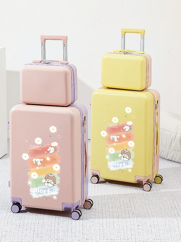 

Валіза Lage Carryon, 20-дюймовая дорожная сумка с паролем для девочек, мультяшный дизайн, высокая эстетичная цена, новинка 2025 года, модель Fre Sle