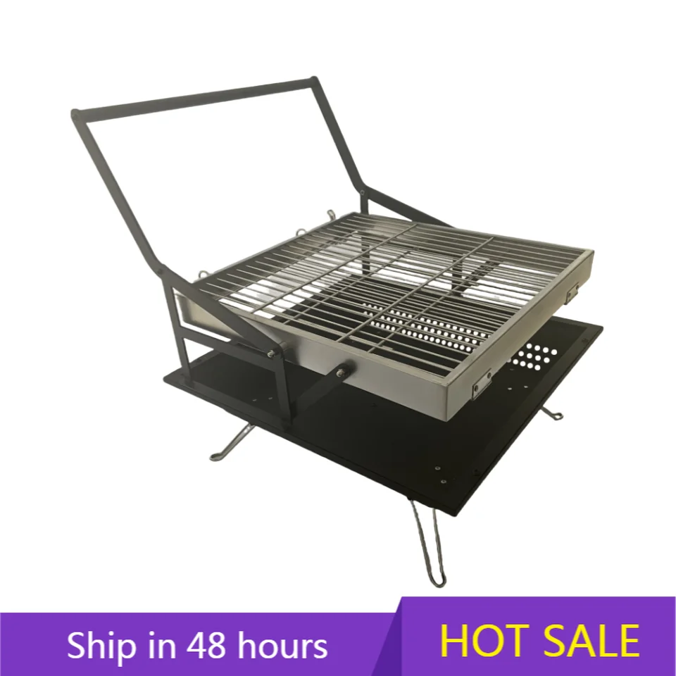 

POWER LEAP Indoor Courtyard Party Adjustable Charcoal Rotary Grill Outdoor Camping 180 Degree Rotating Barbecue Grill Manual Fli