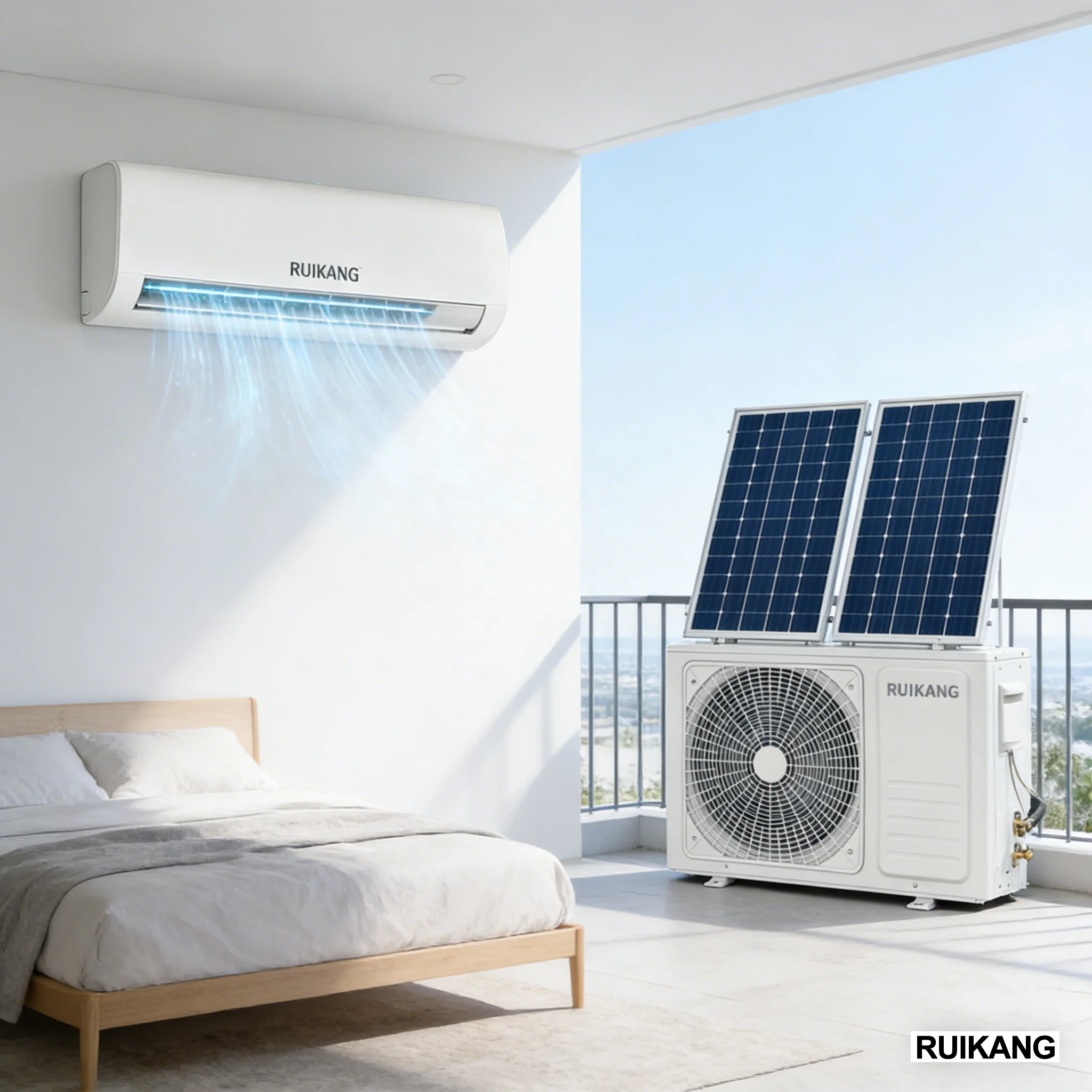 Bulk Sale 12000BTU Smart Inverter Hybrid Solar Split Wall Mounted Air Conditioner Cooling/Heating 1 Year Warranty Household