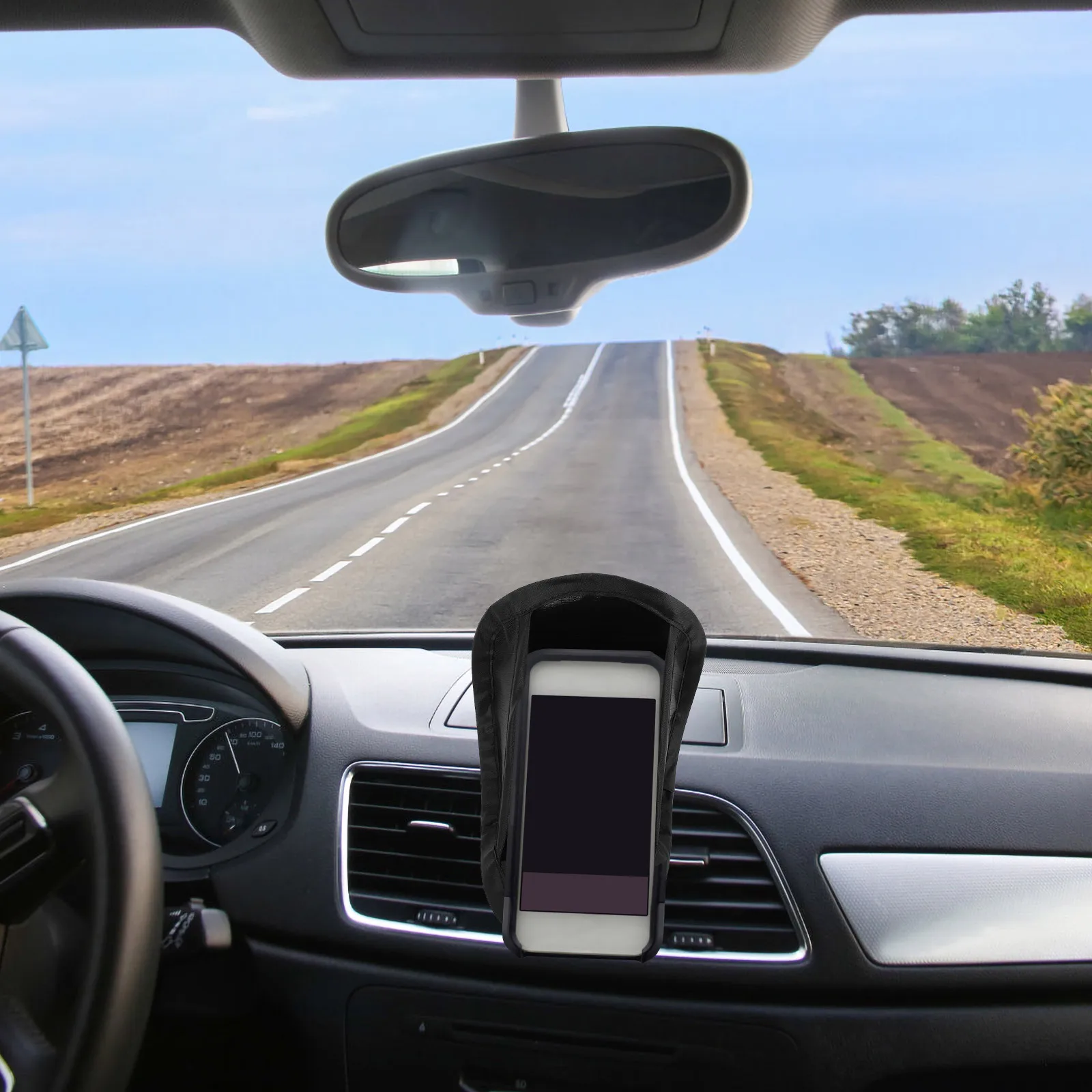 

Car Phone Sun Blocking Umbrella Durable Uv Protection Vertical Dashboard Mount Phone Sun Shield Car Motorcycle Bike