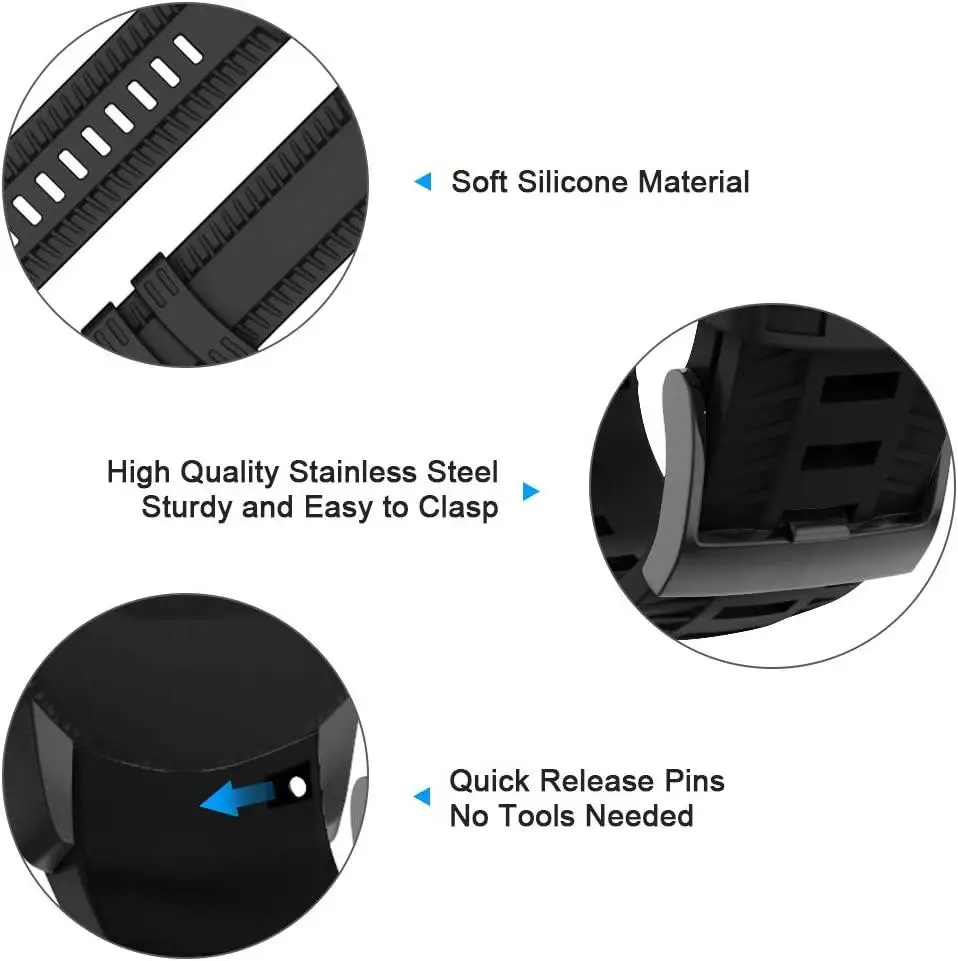 24mm Gummi-Silikon-Armband für Suunto 9 Smartwatch, Ersatzarmband für Suunto 9 Baro, Armband für Spartan Sportuhr – Detail 9