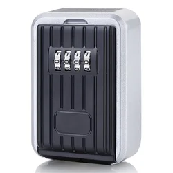 Muur Gemonteerde Sleutel Kluis Mini Opslag Keybox Sleutel Opslag Lock Box Met 4 Cijfercombinatie Waterdichte Cover Voor Outdoor gebruik