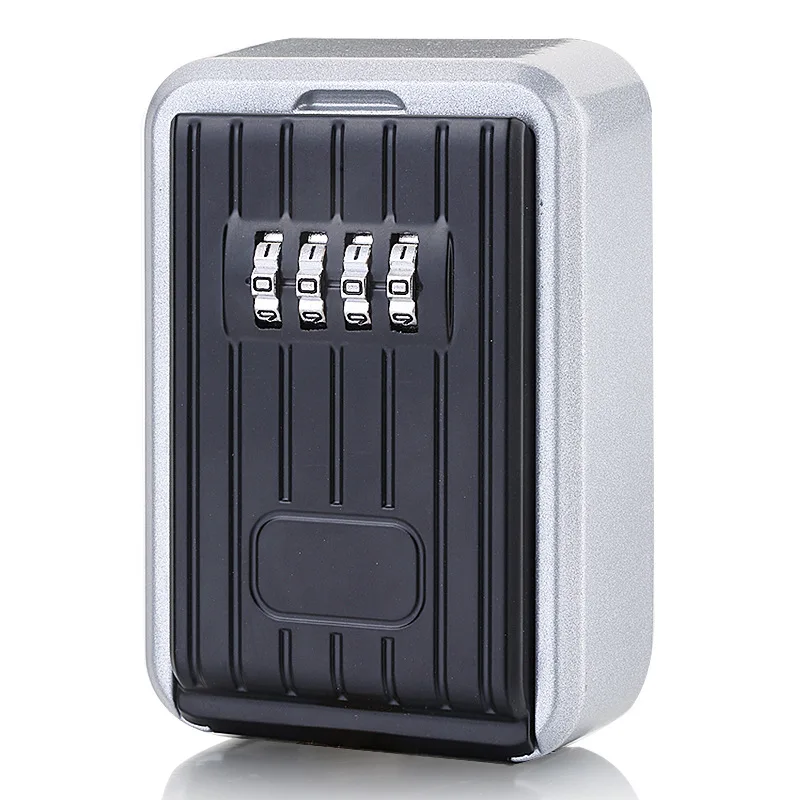 wall mounted key safe box mini keybox armazenamento key lock box combinacao de digitos tampa impermeavel para uso ao ar livre 01