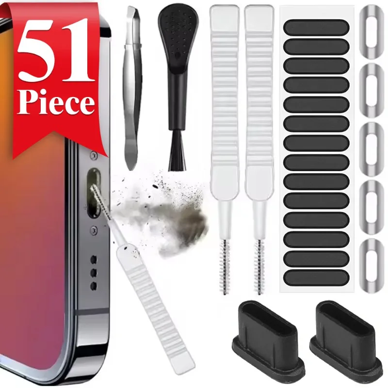 Phone Speaker Dust Removal Cleaner Tool Kit for iPhone 17 16 Pro Max Samsung S25 Earphones Charge Port Dustproof Cleaning Brush