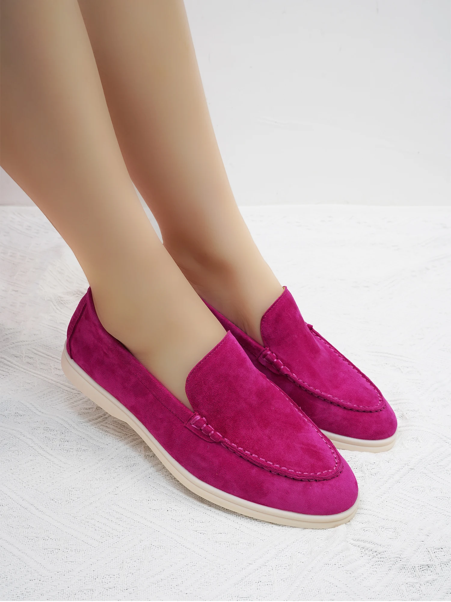 Lente En Herfst Hete Dames Le Fu Schoenen Klassieke Ronde Hoofd Ondiepe Mond Echt Lederen Damesschoenen Retro Dagelijkse Schoenen - afbeelding 2