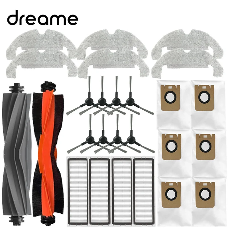 Dreame Bot D10s Plus D9 Plus Robot Vacuum Spare Parts Main Side Brushes Mop Cloths HEPA Filters Dust Bags Accessories