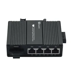 Conversor de Rede Gigabit, SC POE Enthernet Switch Entrada de Tensão Ampla, 1 Porta, 9-56VDC