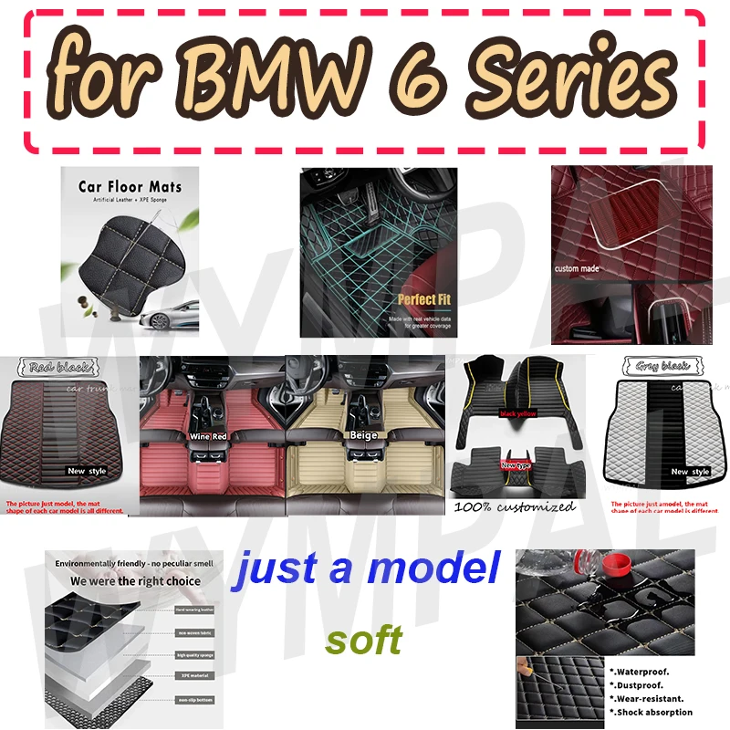 

LUXURY Car Floor Mats For BMW 6 Series F06 2012~2018 Durable Carpets Protective Pad Floor Mats