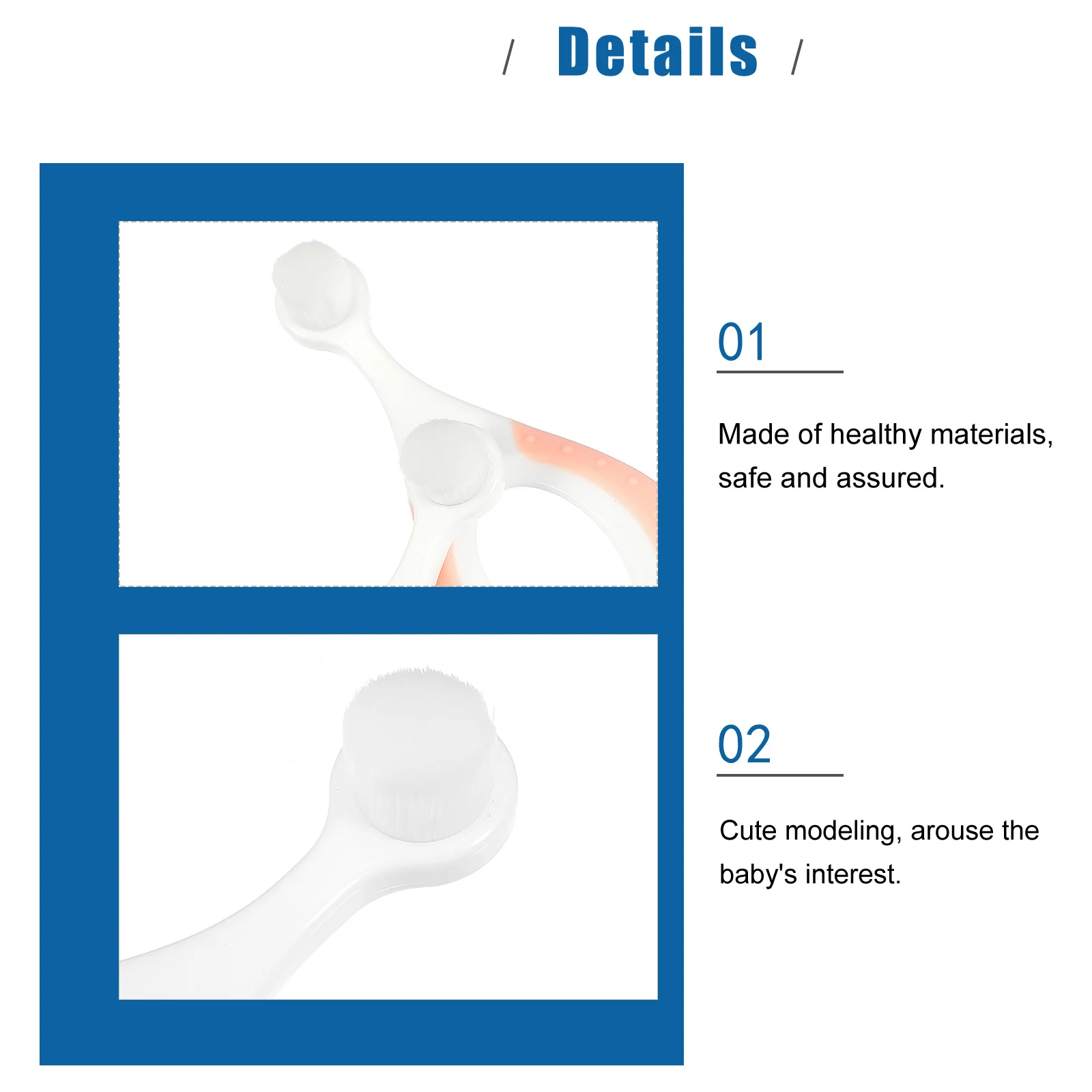 

2Pcs Baby Toothbrushes Training Toothbrush for Kids Infant Tooth Brush Fine Workmanship Cozy Bristles Portable Oral Care Tool