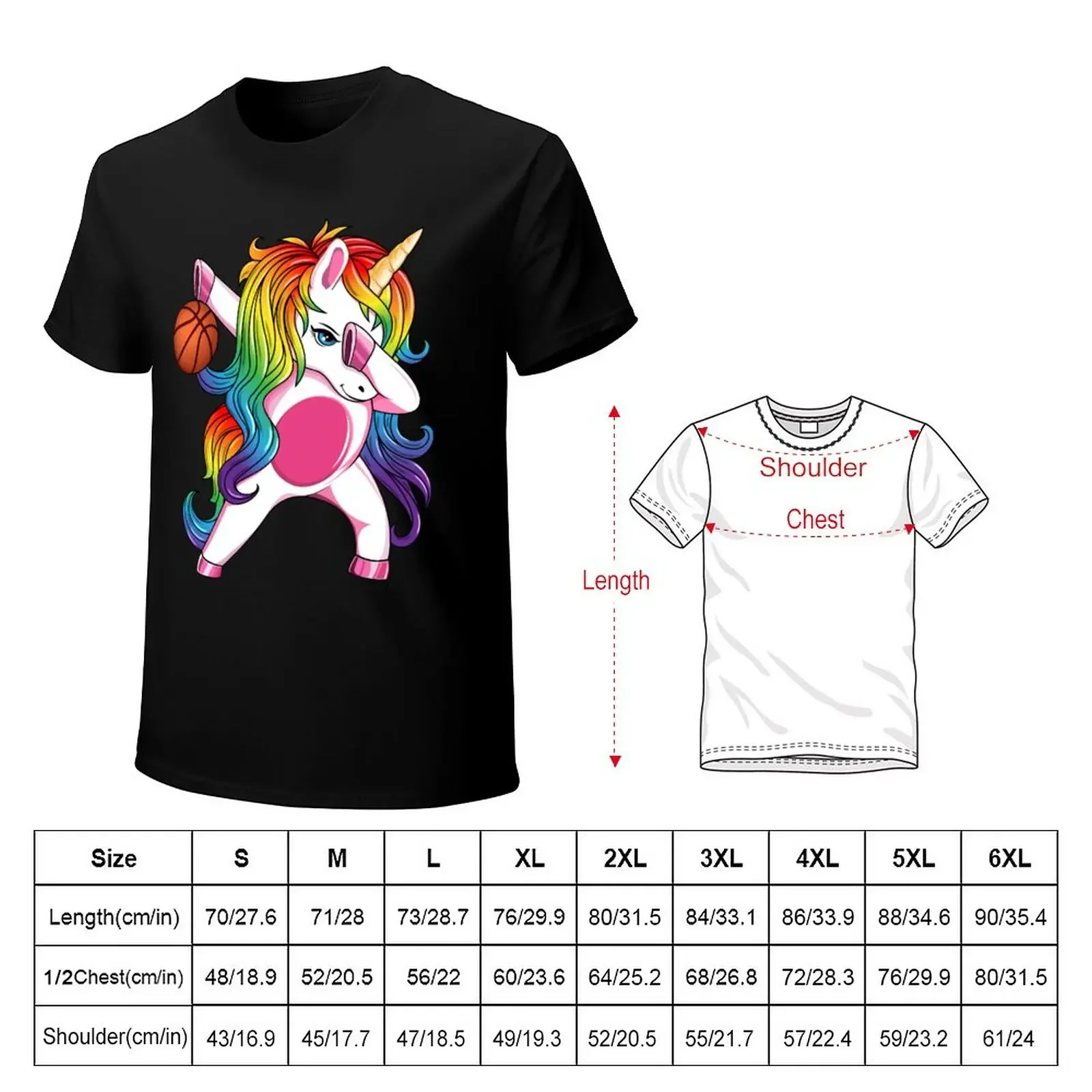 Basketball Ball Unicorn Dabbing T-Shirt sublime summer tops mens t shirts pack