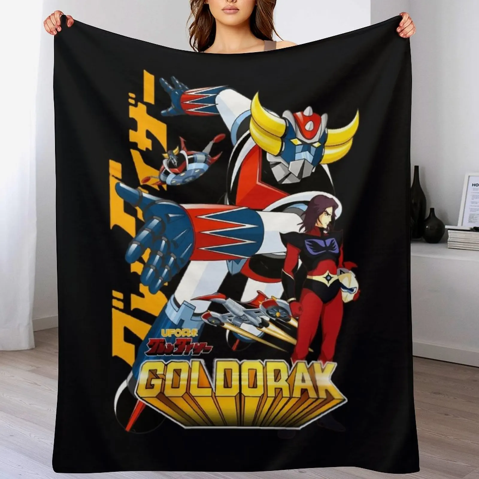 

Grendiser aka GOLDORAK + Dukefleed \t Throw Blanket Hairys Thin Giant Sofa Blankets For Sofas Blankets