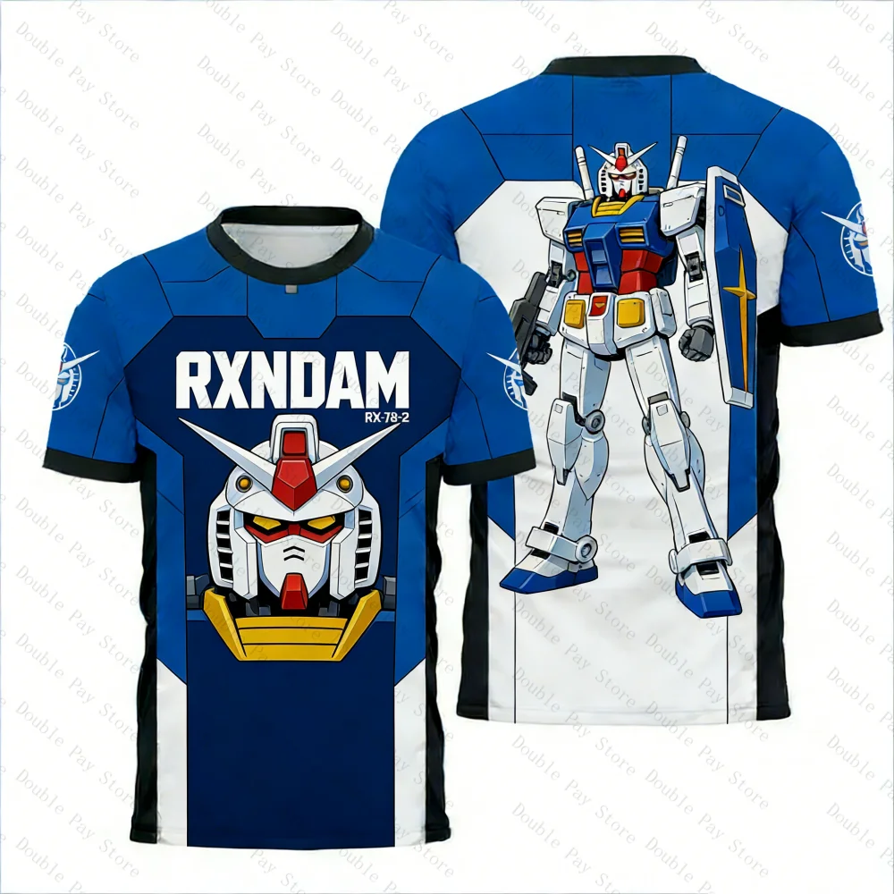 

New Mobile Suit Gundam Red Comet Casual Short Sleeve T-Shirt Men's Summer High Quality Tshirt Kids Tshirt Women Y2k t-shirts