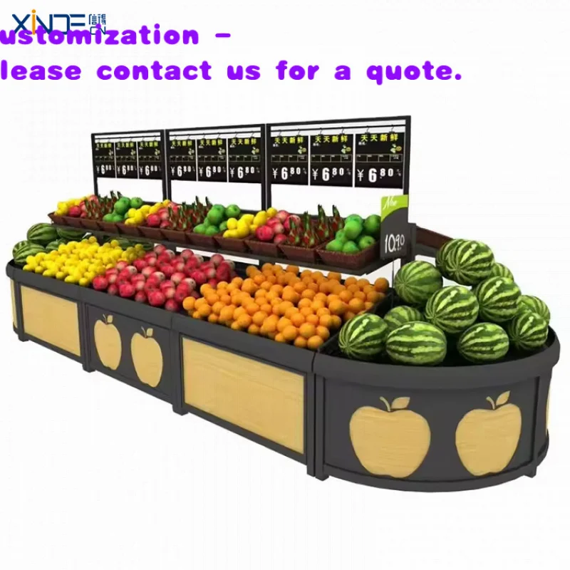 custom.XINDE Durable Steel Supermarket Shelves-Fruit and Vegetable Display Rack Shopping Store Bracket