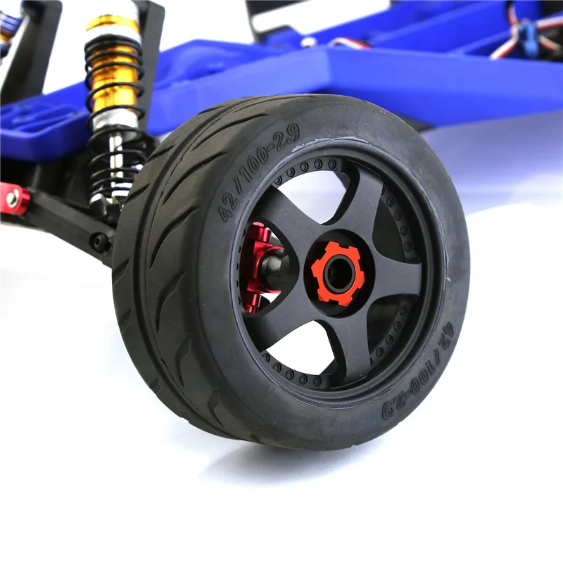 Y34A Metal Extended 17Mm Splined Wheel Hex Hub Adapter for Slash 2WD Stampede Bandit 4WD RC Car Parts Blue