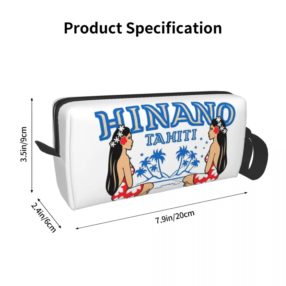 Beer Hinano Tahiti Logo Makeup Bag Pouch Cosmetic Bag for Men Women Toiletry Bags Storage Pouch Bag