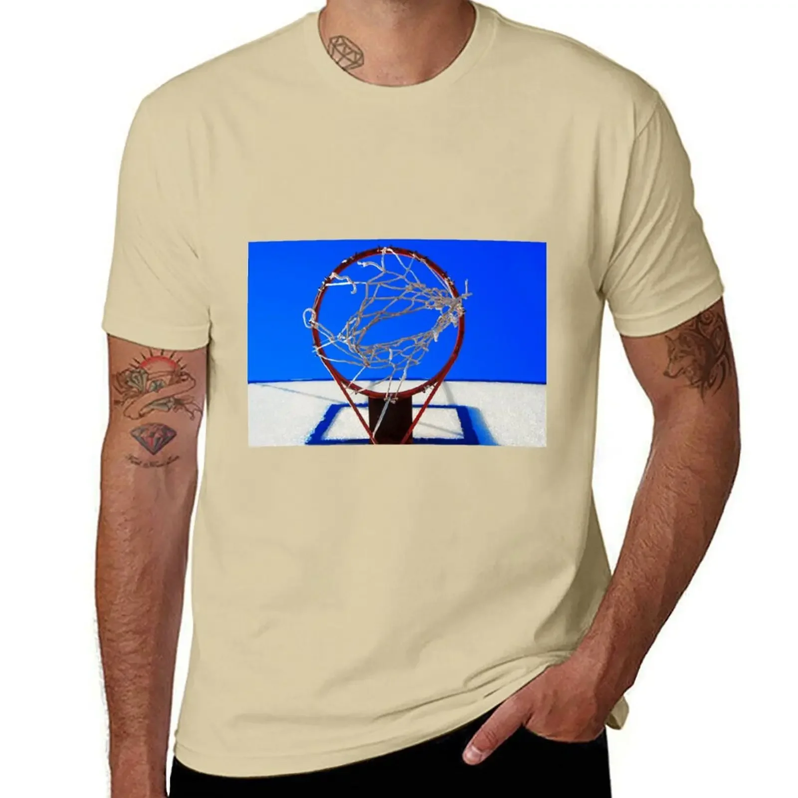 Vamos jogar basquete t-shirt para homens, animal print, roupas vintage, engraçado