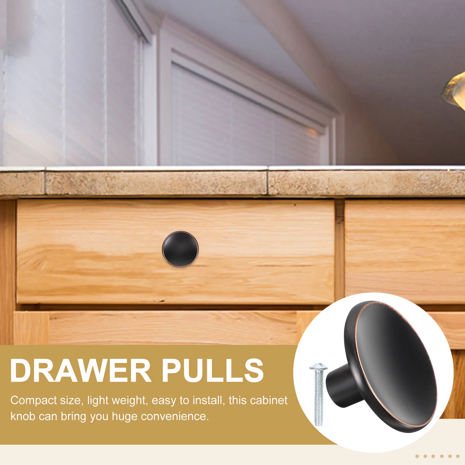 

Cabinet Knob Dresser Drawer Knob Metal Vintage Style Compact Size Exquisite Workmanship Safe Sturdy Long Time Use Furniture