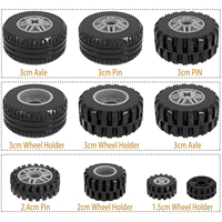 Wheel Car Tire Vehicle Building Block MOC Toy Kid Collection Souvenir Gift Pretend Play Decoration Boy City