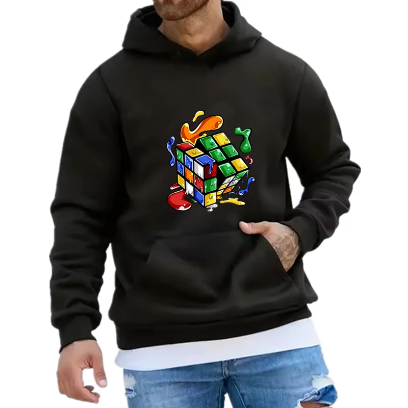 2026 herbst Warme Gedruckt Hoodies Straße Männer Mode Fleece Sweatshirts Täglich Casual Unisex Sport Pullover Tops