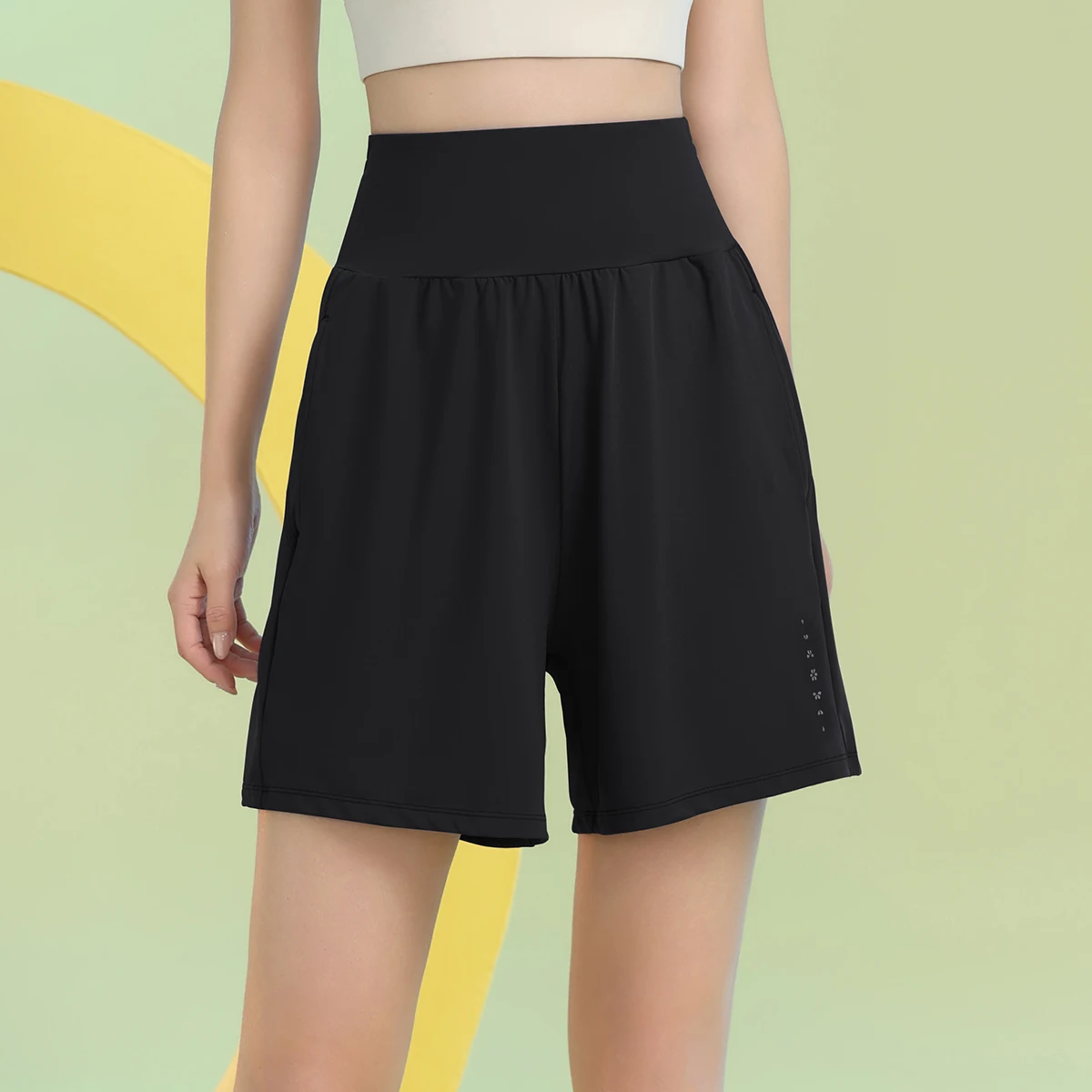 PHIGEER Mulheres verão secagem rápida correndo shorts leve lounge atlético esportes curto solto ajuste longo yoga shorts com bolsos