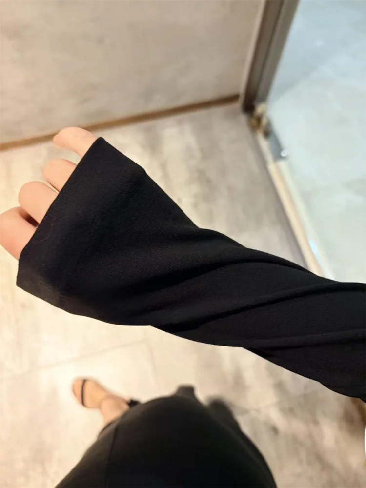 Vestido Clásico Ne de Manga Larga con Cuello en V y Estilo Cruzado, Ajustado, Midi, para Mujer, Estilo Casual, Moderno, pa...