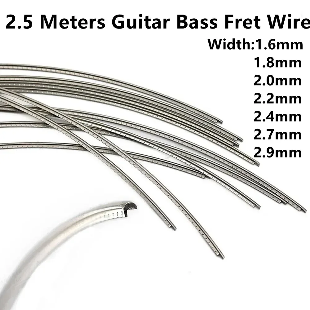 8FT Bass Electric Guitar Fingerboard Fret Wire Cupronickel Nickel Silver Gauge1.6/1.8/2.0/2.2/2.4/2.7/2.9mm Guitar Parts