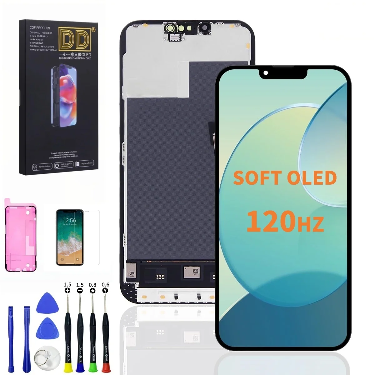 DD Soft Hard OLED 120hz Screen Assembly For iPhone 17 16 15 14 13 12 11 Pro Max LCD  Dipay Support IC Transplant