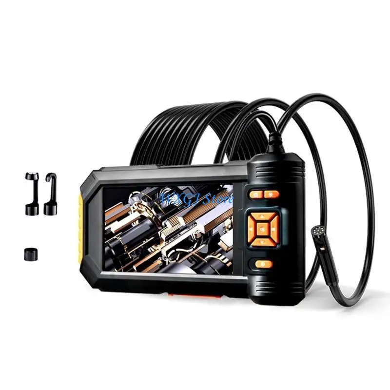 

37JE Industrial Endoscope Camera 1080P Double Lens Pipe Car Inspection Borescope 5 in