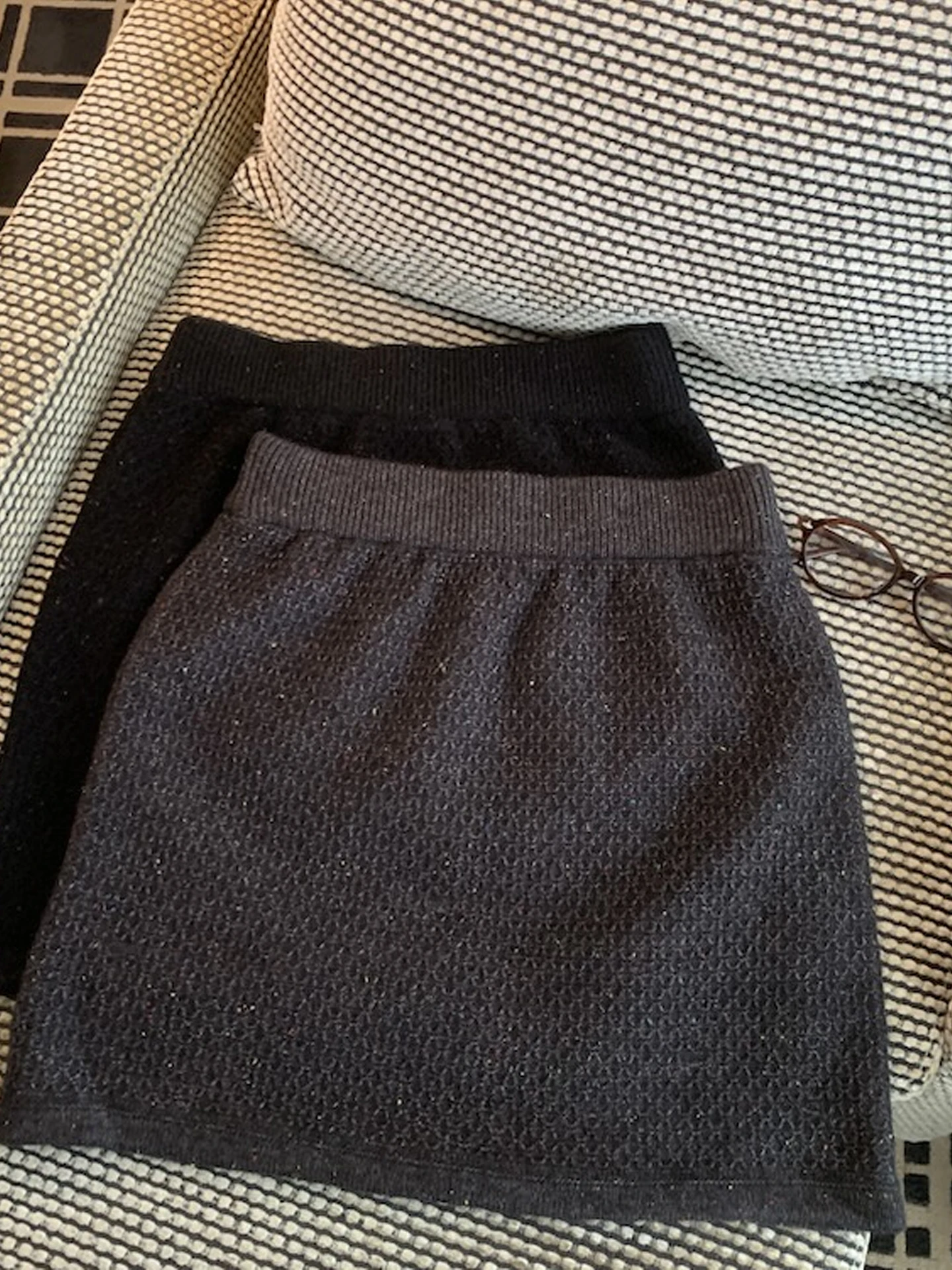 

Женская вязаная юбка А-силуэта с высокой талией, весна-осень, кофейного цвета, мягкая, удобная, винтажная, элегантная