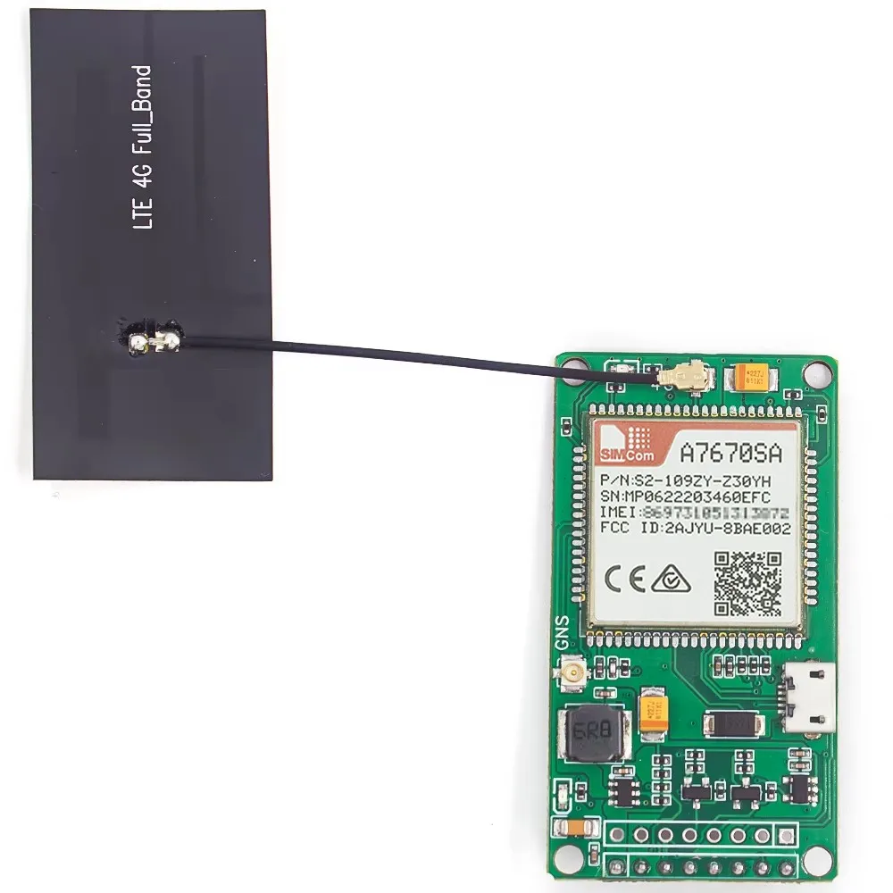 SIMCOM A7670S-MASA MASC A7670SA-LASC 4G Cat1 With GSM GPS Module Development Core Board TTL Serial Port USB 4G GPS Antenna