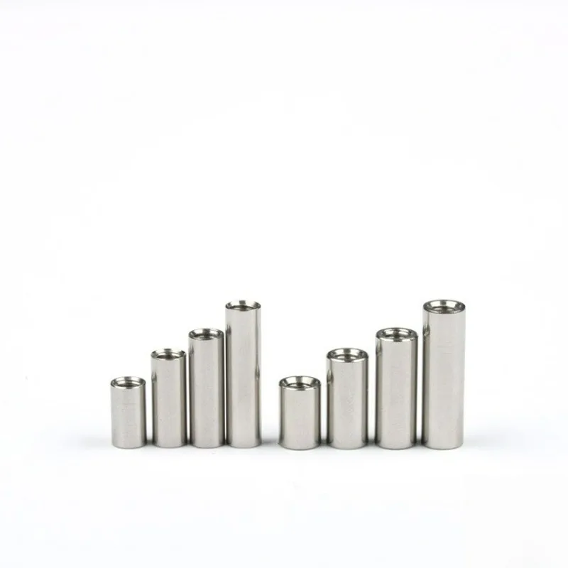 20pcs M4 Screw Connect Rod Cylindrical Nuts Knife Handle Rivet Connecting Pipe Threaded Fasteners