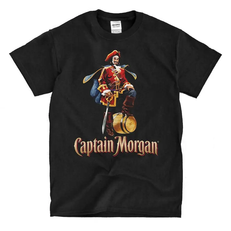 41Captain Mmorgan Rum Black T-Shirt Peter Steele Carnivore Men's Tshirt Size USA Unisex