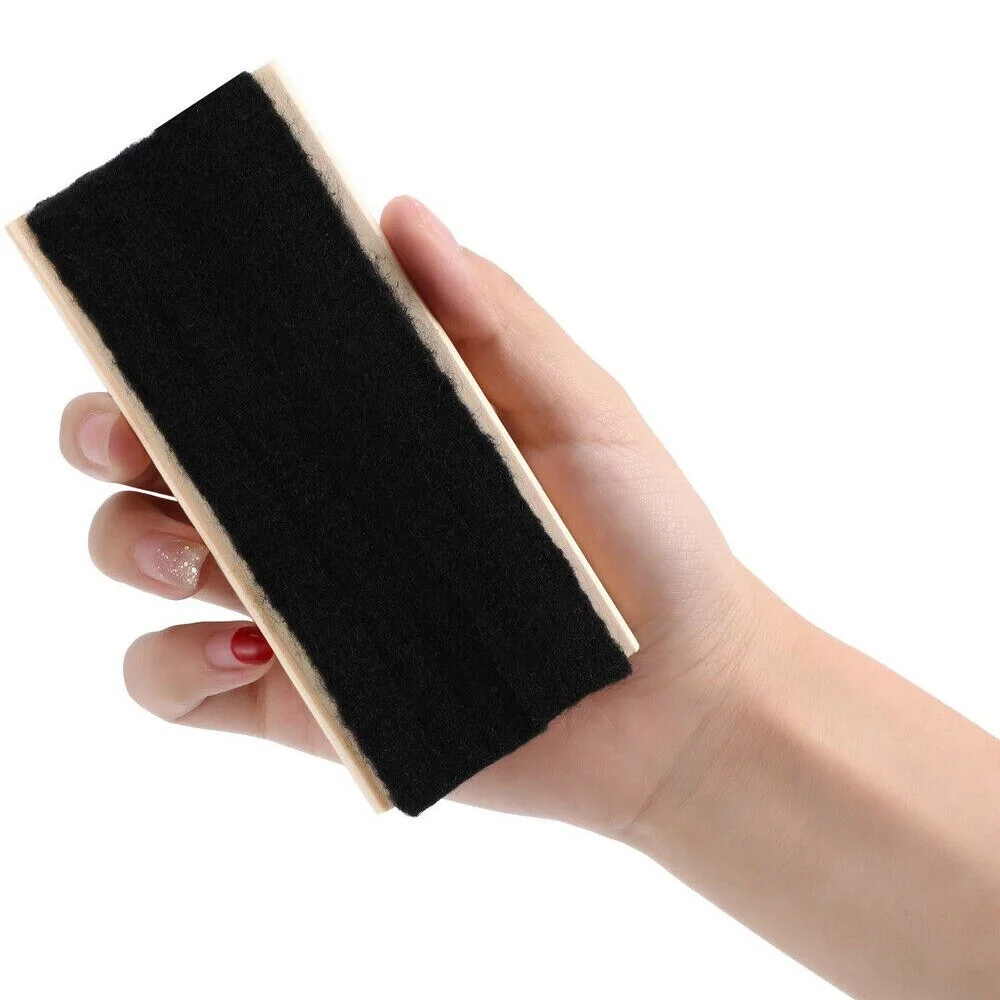 2pcs Large Board Eraser Board Cleaner Blackboard Wool Felt Eraser Wooden Chalkboard Duster Classroom Cleaner Kit