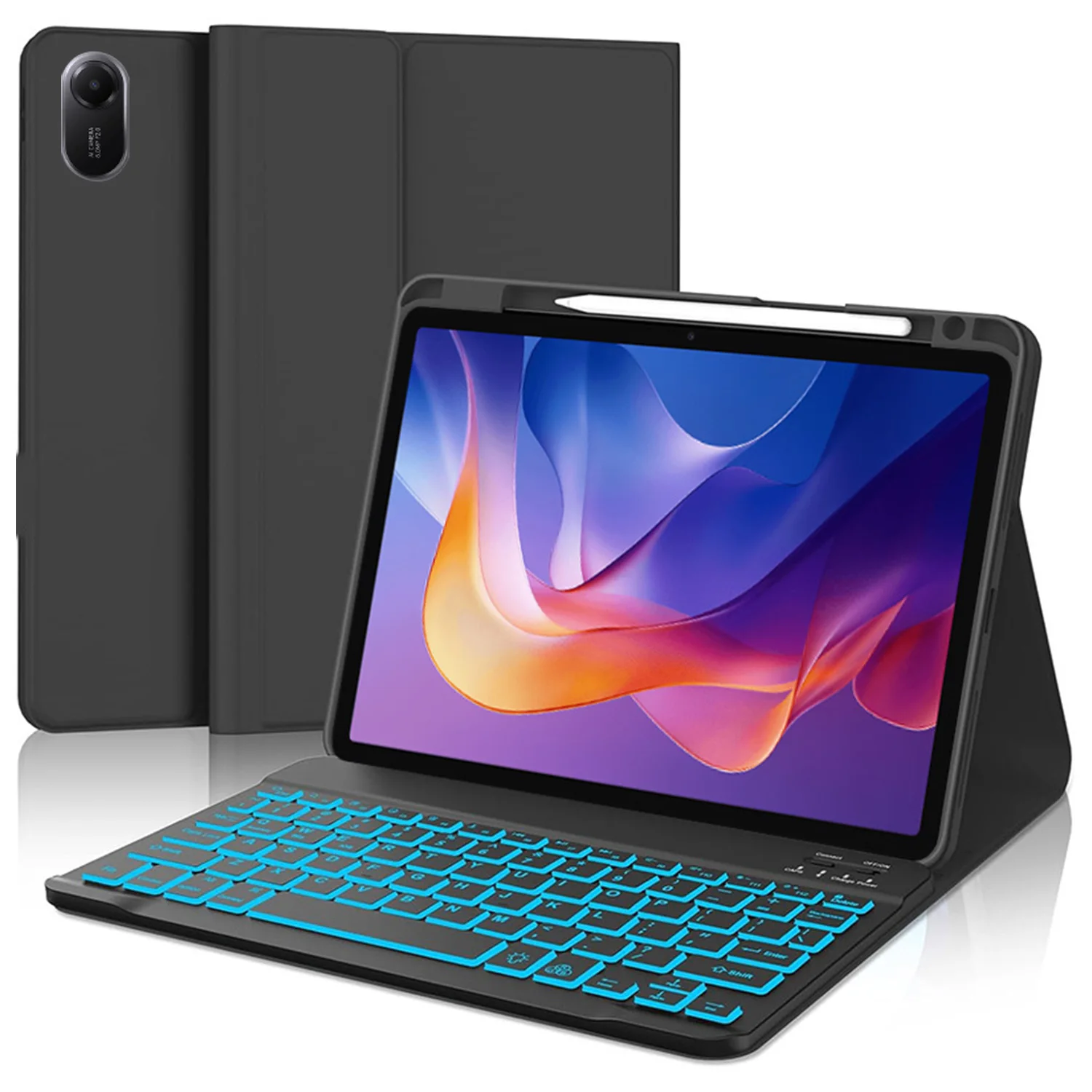 Keyboard Case for Xiaomi Redmi Pad 2 Case, Keyboard Cover For Redmi Pad 2 11-inch Tablet Case Wth Pencil Slot