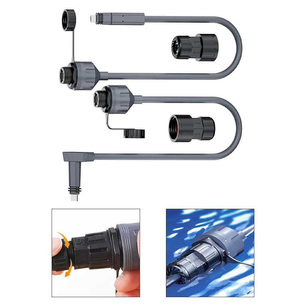 For STARLINK Ethernet Connector Router Elbow/Straight Extension Cable For SPX To V2 Waterproof 8 Cores