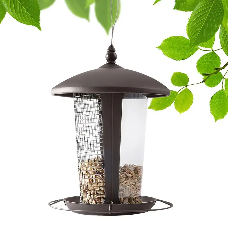 Metal Bird Feeder Metal Wild Bird Feeder Heavy Duty Large Capacity Weather Squirrel Resistant Water Proof Wild Bird Feeders With