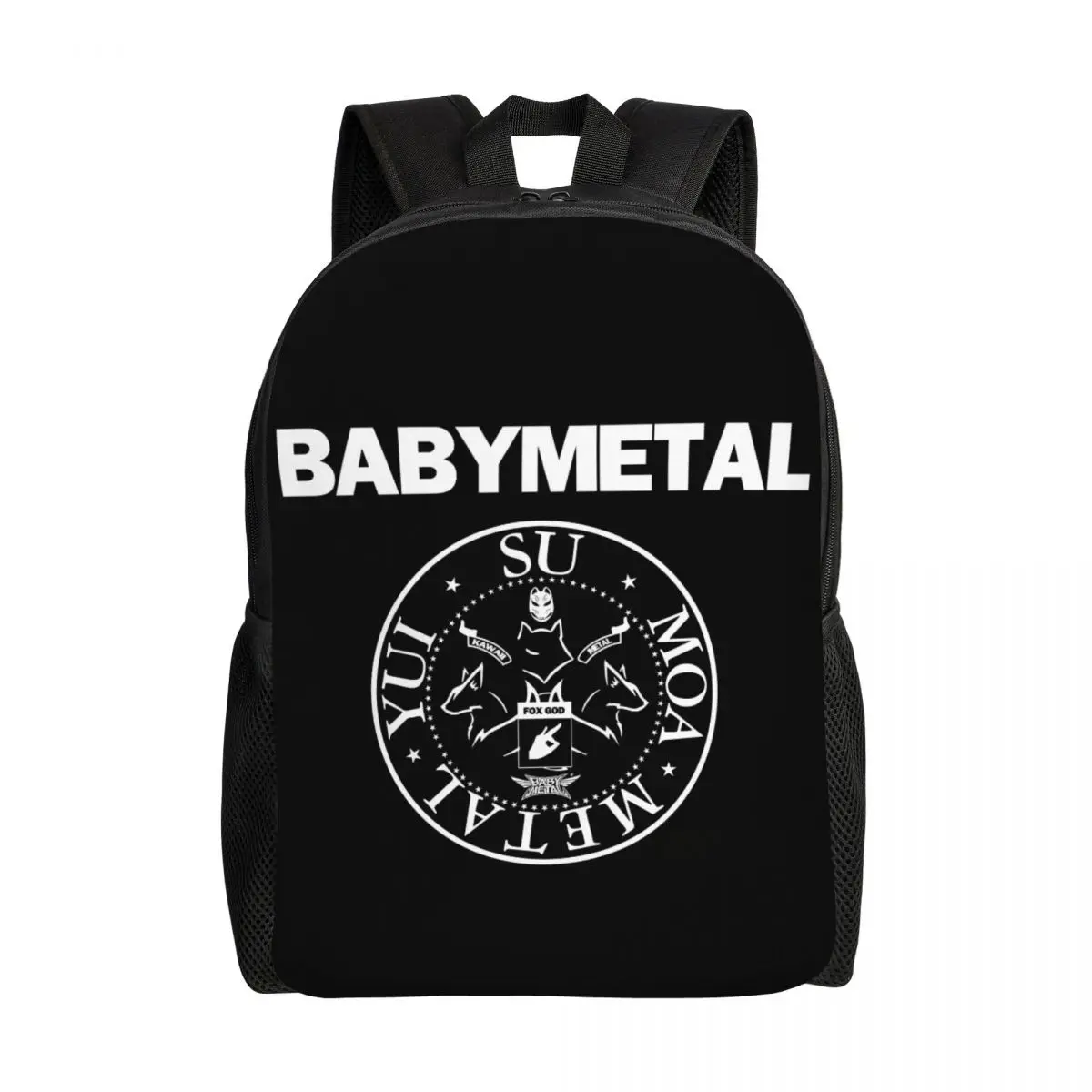 

Пользовательский японский дорожный рюкзак Babymetal для мужчин и женщин, школьный рюкзак для ноутбука, металлический ремешок, Idol, студенческий рюкзак, сумки