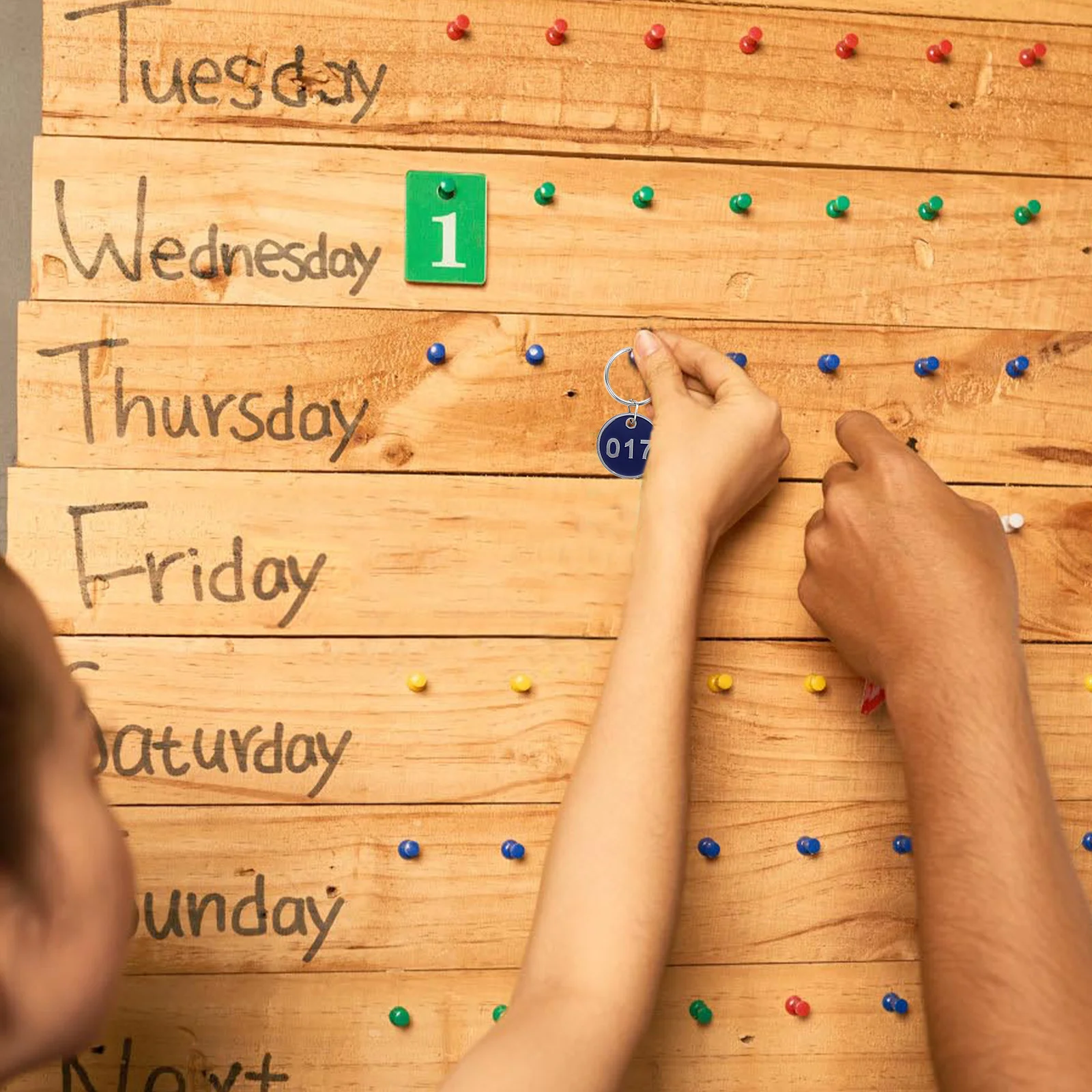 30 قطعة من علامات الأرقام المستديرة، علامات مفاتيح متينة لتحديد الهوية، ملصقات سلسلة مفاتيح أرقام معلقة للتنظيم والعلامات #1