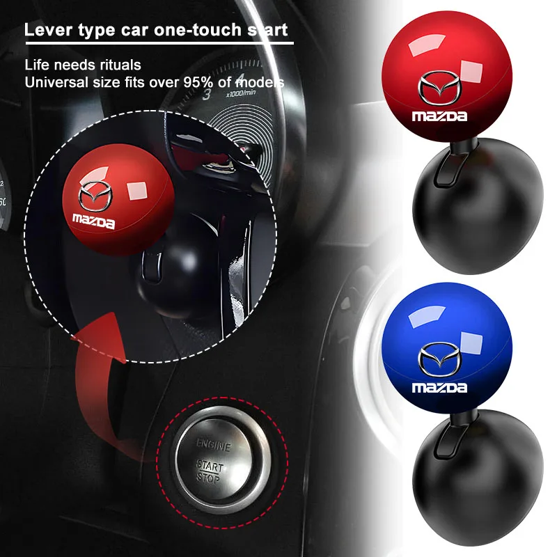 Car Start Ignition Stop Push Button Cover Creative Lifting Lever Type For Mazda 2 3 4 5 6 7 8 ATENZA Axela 6 323 626 RX8 CX6 CX5