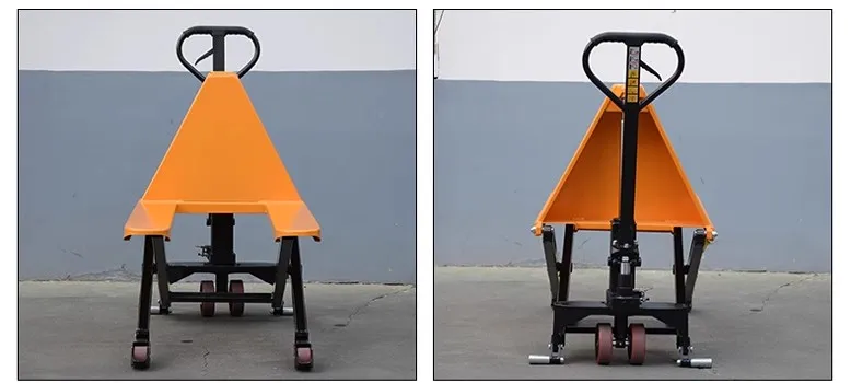 Horquilla de tijera para camión, elevación eléctrica de alta elevación, carretilla elevadora hidráulica Manual, inducción fotoeléctrica de paleta