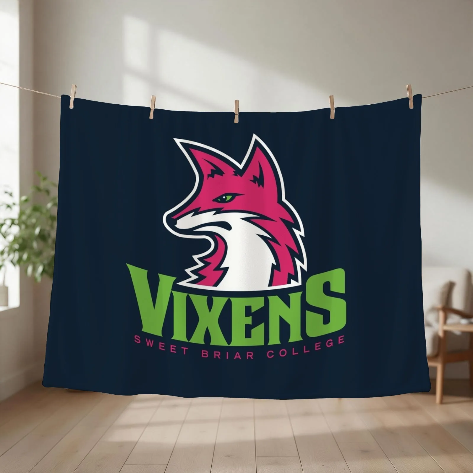 Sweet Briar College Throw Blanket couch cozy soft plush fuzzy picnic outdoor blanket