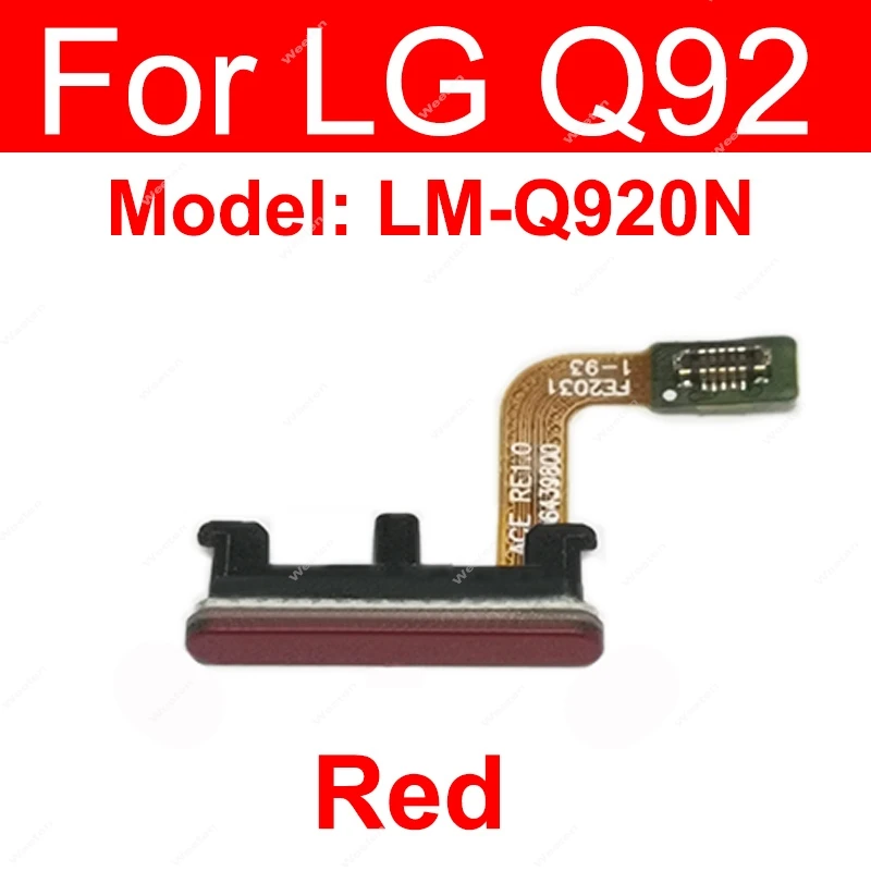 Home Button Flex For LG Q60 Q92 Fingerprint Sensor Flex Cable Power Button FingerPrint Touch Sensor Reader Flex Ribbon Parts