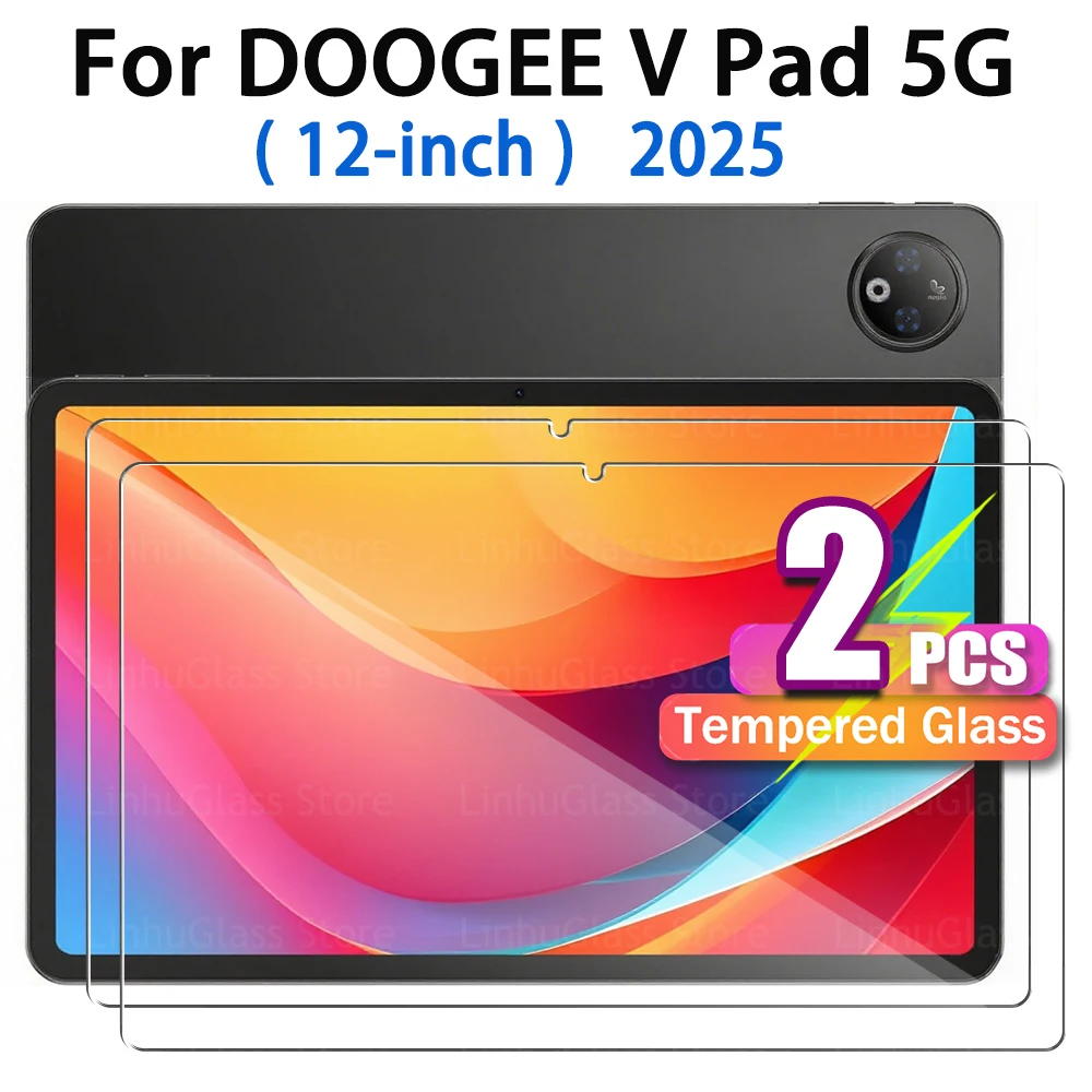 Screen Protector for DOOGEE V Pad 5G (12.0") 2025 Tempered Glass Film 9H Scratch-Resistant Anti Fingerprints HD Clear No Bubbles