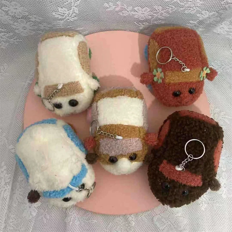 Sevimli PUI PUI peluş oyuncak çanta kolye japonya Anime gine domuz dolması hayvan Plushie şekil yumuşak anahtarlık bebek anahtarlık doğum günü