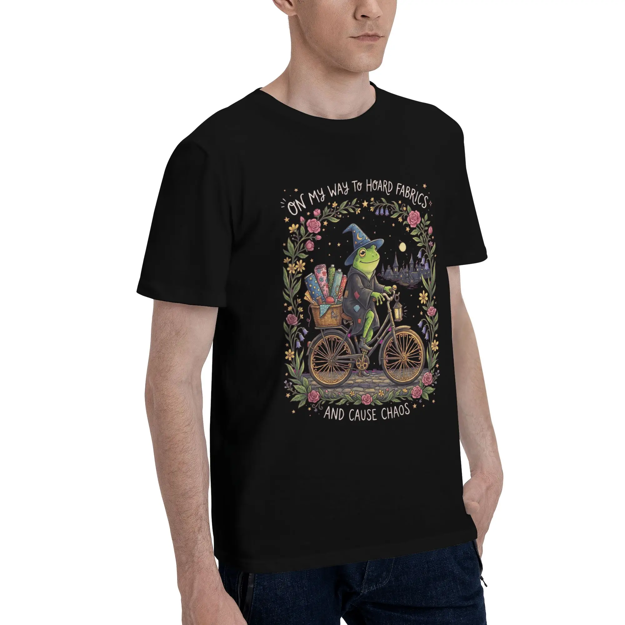 On My Way to Hoard Fabrics and Cause Chaos Tee Shirt for Men Women Print T Shirts  Cotton Clothing