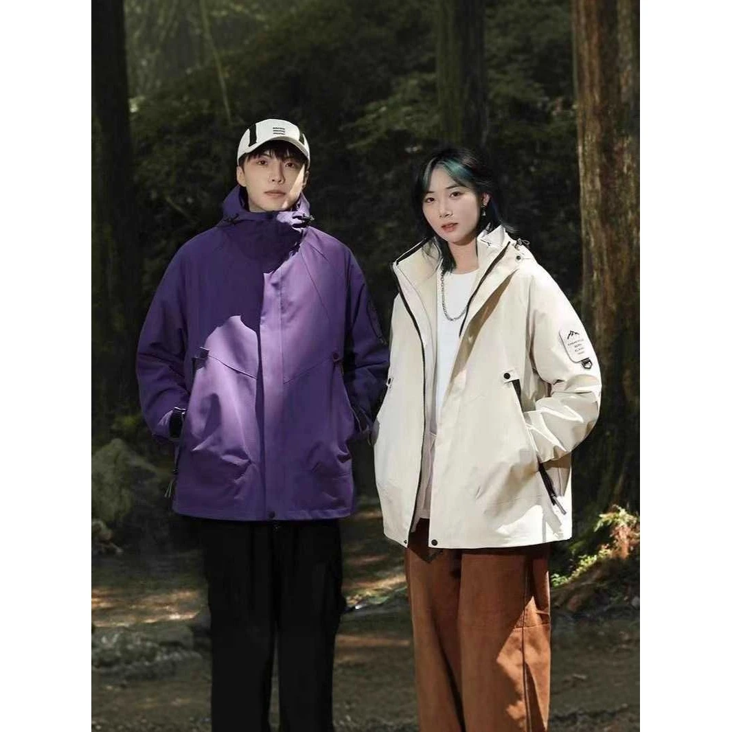 

ex Открытый Весна Осень Fce Подкладка Ветрозащитный Водонепроницаемый Капюшон Спортивный Скалолазание Пеший Туризм Джет Повседневный Свободный крой Молния